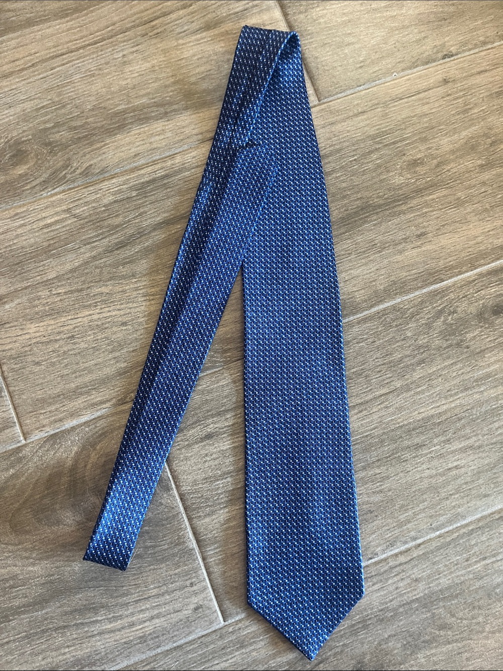 Men's Navy Blue Textured Tie